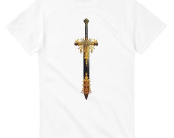 Noble Sword Graphic T-Shirt – Heavyweight Cotton, Classic Fit, Casual Wear