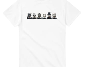 Whiskered Whiskey Human Cats Crewneck T-Shirt Cat Lovers Unisex Tee