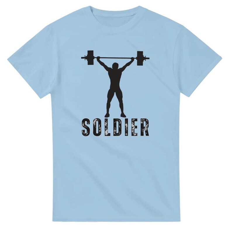 Maglietta girocollo unisex pesante Soldier Gym Graphic Tee / Gildan 5000 Light Blue