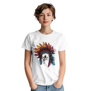 Indian Skull II Native Collection Heavyweight Unisex Crewneck T-shirt