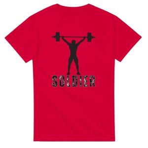 Maglietta girocollo unisex pesante Soldier Gym Graphic Tee / Gildan 5000 Red