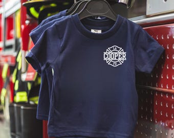 Personalized Firefighter Baby T-Shirt: Custom Toddler Tee