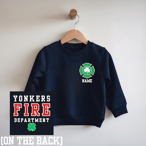 Youth Firefighter Sweatshirt: St. Patrick&#39;s Day Shamrock Crewneck