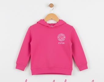 Custom Firefighter Toddler Hoodie Girls Hoodies