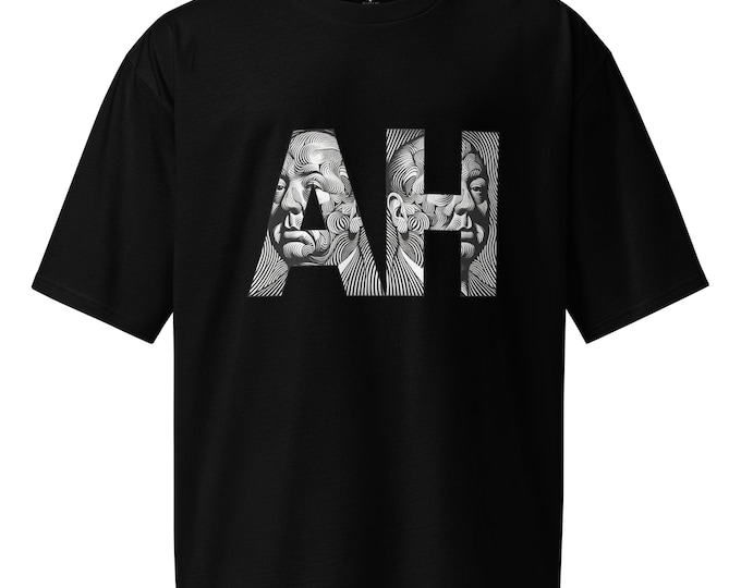 Unisex Oversized "AH" T-shirt – Tribute to the Master of Suspense