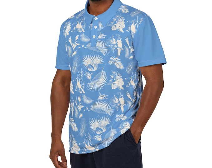 Tropical Vibes man Polo Shirt - Perfect for Summer, Beach Days, Casual Outings, Vacations, and Gift Giving