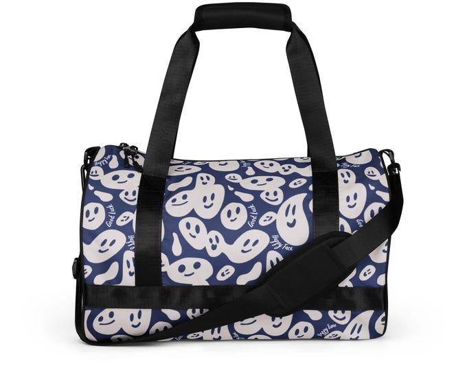 Personalized Sports Bag with Name – Retro Cartoon Kids/Teens Duffle Bag