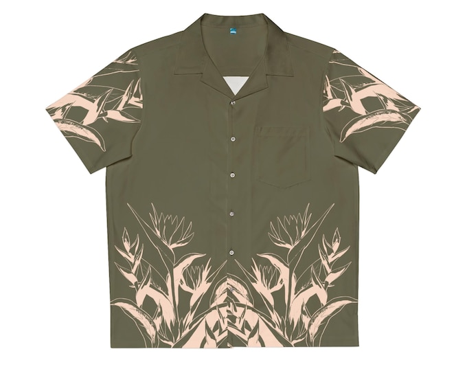 Tropical Vibe Men's Hawaiian Shirt, Casual Summer Wear, Vacation Outfit, Beach Party Shirt, Gift for Him