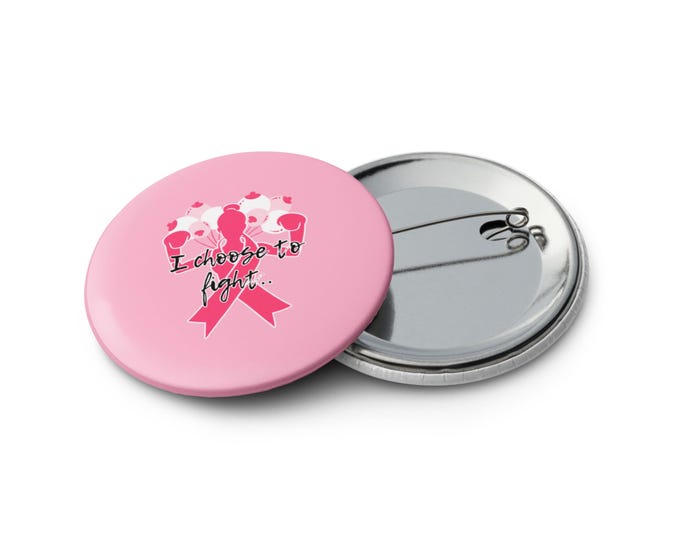 Pink October Pin Set – Breast Cancer Support Buttons