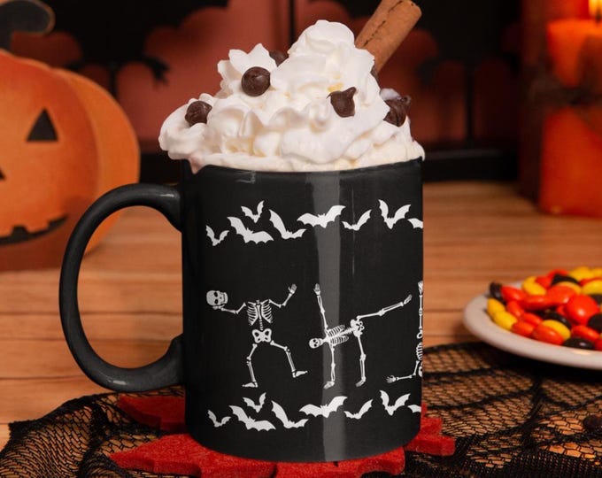 Black Glossy Mug — Halloween Coffee Mug