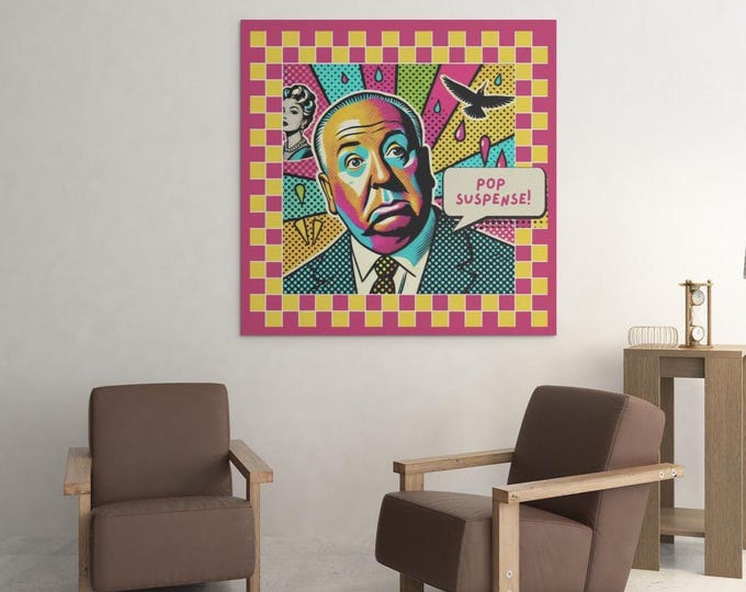pop art wall art – Portrait of the Master of Suspense