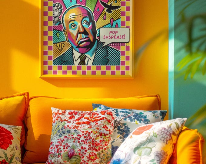 pop art wall art – Portrait of the Master of Suspense