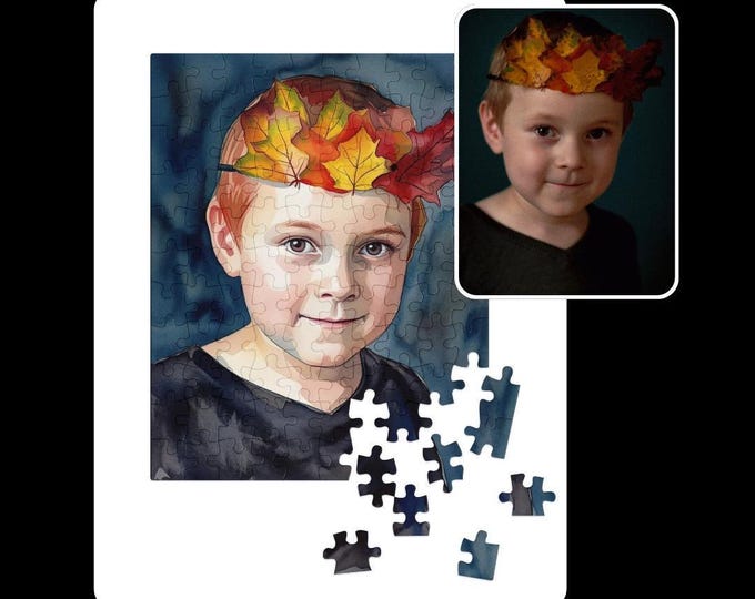 Puzzle with tin -Personalized gift, kids puzzle