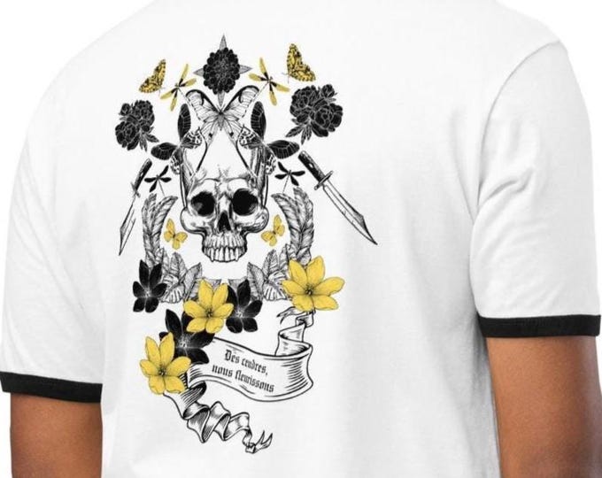 Tee-shirt ringer- Gothic graphic tee