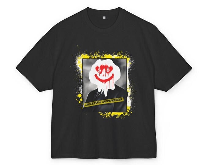 Oversized T-Shirt Successful Entrepreneur Pop Art Graphic Limited Streetwear Gift for Creatives, Unisex Tee, Artistic Shirt, Bold Graphic