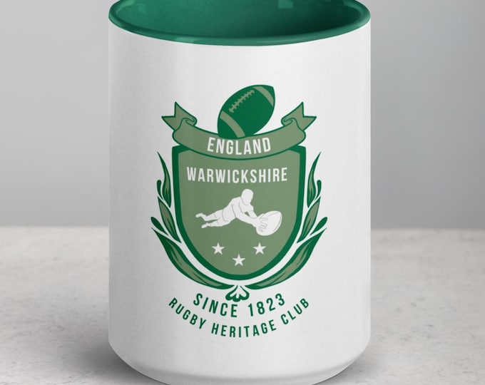 Heritage Club Rugby Mug – Colourful Interior – Warwickshire, England