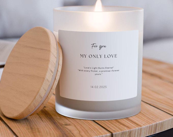 Engagement candle in Frosted Glass Candle, 11oz