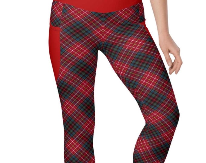 Leggings Pockets- Leggings For Women | Tartan Plaid