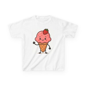 Leuk ijsje kinder-T-shirt, leuk kindershirt, zomerkleding, verjaardagscadeau voor kinderen, schattig jeugd-T-shirt