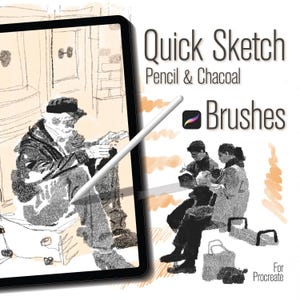 Procreate Brush Set: Charcoal & Pencil Brushes for Life Drawing (Digital Download)