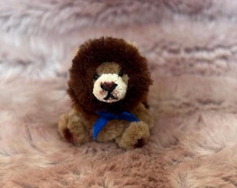Tiny handmade lion 1.5 sitting. Cute gift, stocking filler collectible