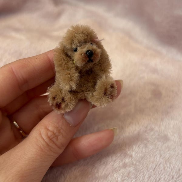 Tiny handmade cute little dog 1.5 inches Cute gift collectible