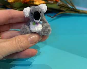 Handmade Tiny koala: 1.6 inch Miniature Gift