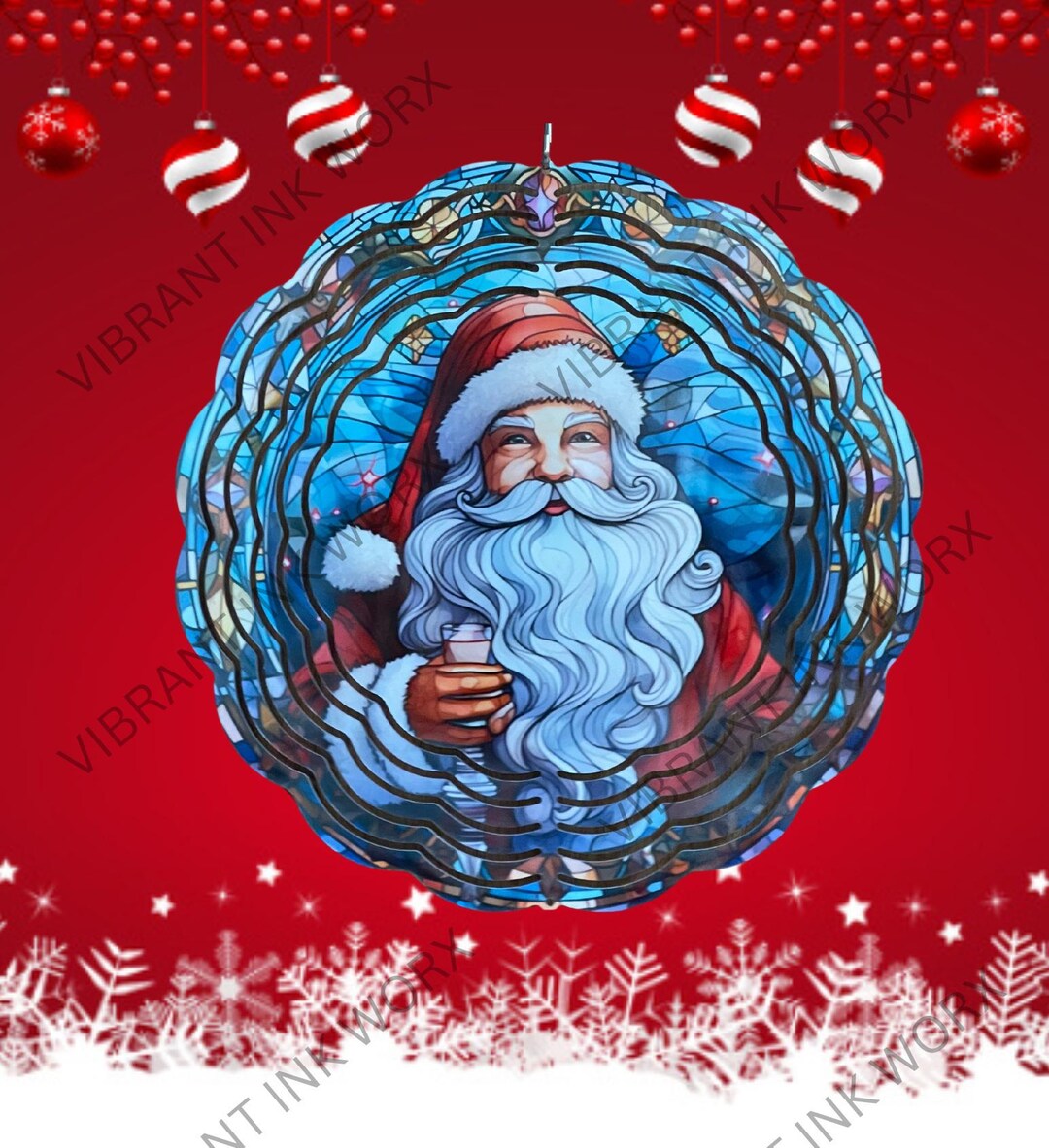 Stained Glass Santa Wind Spinner 8 Inch - Etsy