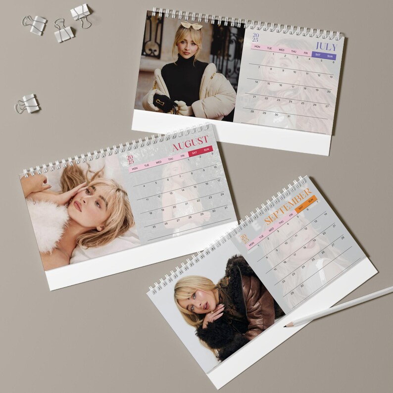 2025 Sabrina Carpenter Desktop Calendar, Desk Calendar, Music Fan Gift