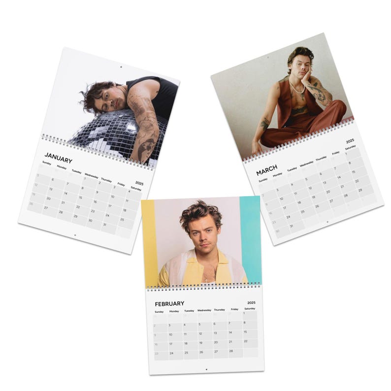 Harry Styles Wall Calendar, 2025 Calendar, Holiday Gift, Home Decor