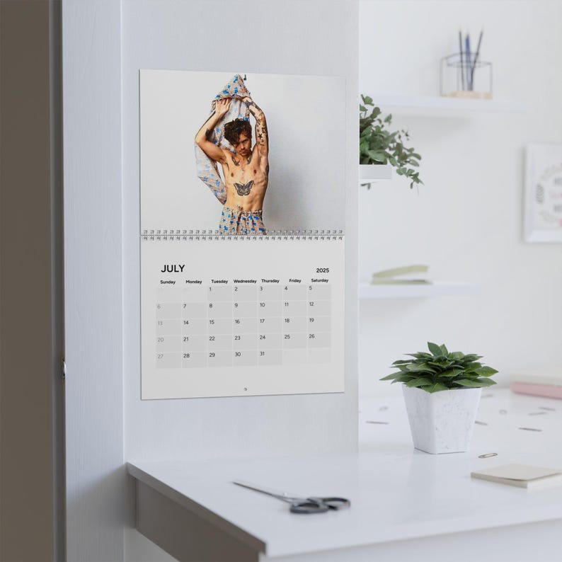 Harry Styles Wall Calendar, 2025 Calendar, Holiday Gift, Home Decor