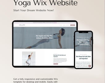 Wix Yoga Template | Yoga Website Template for WIX | Yoga Studio Website | Fitness Coach Website | Modern WIX Website