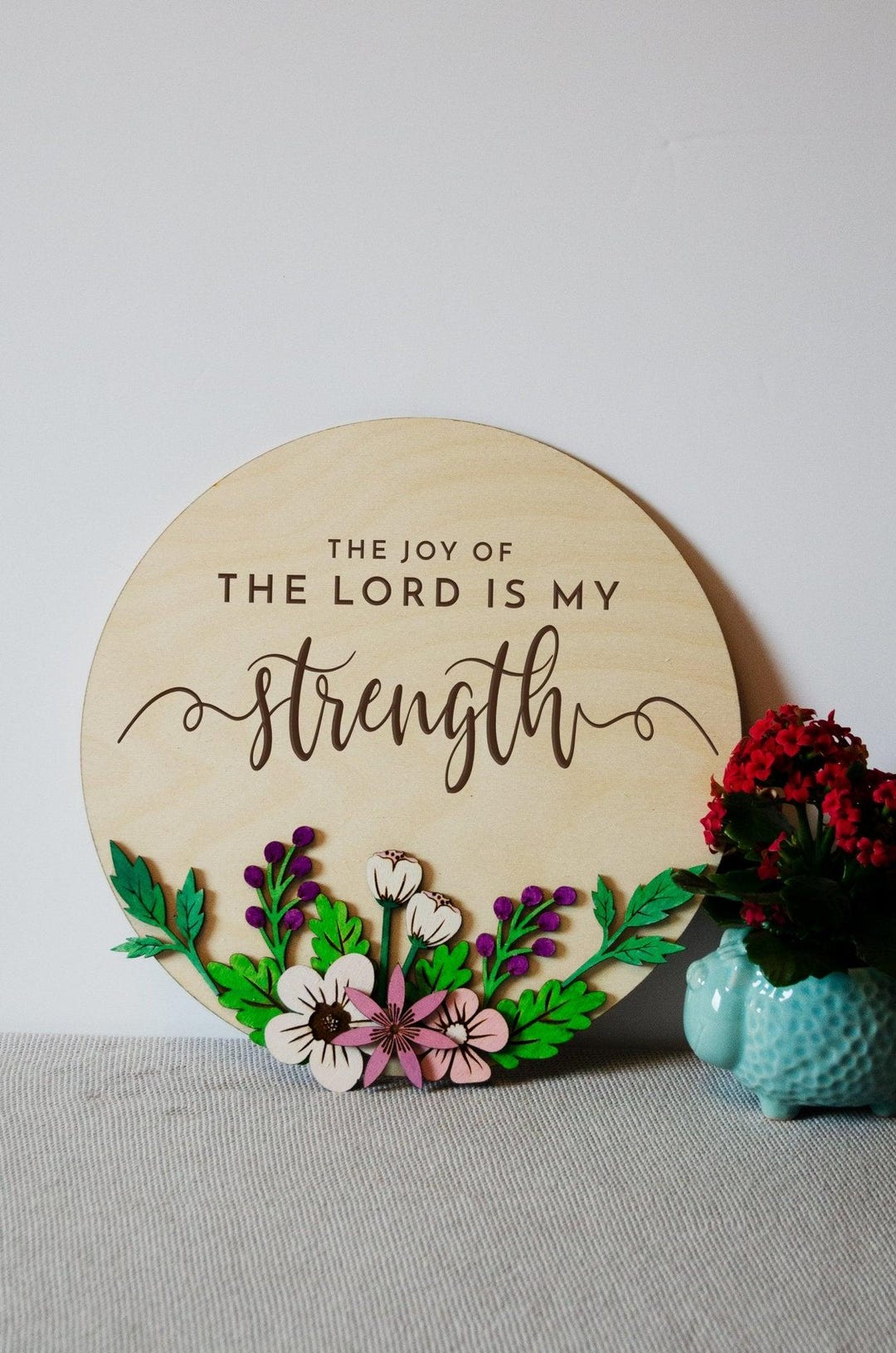 The Joy of the Lord is My Strength - Christian Wall Art, Bible Verse ...