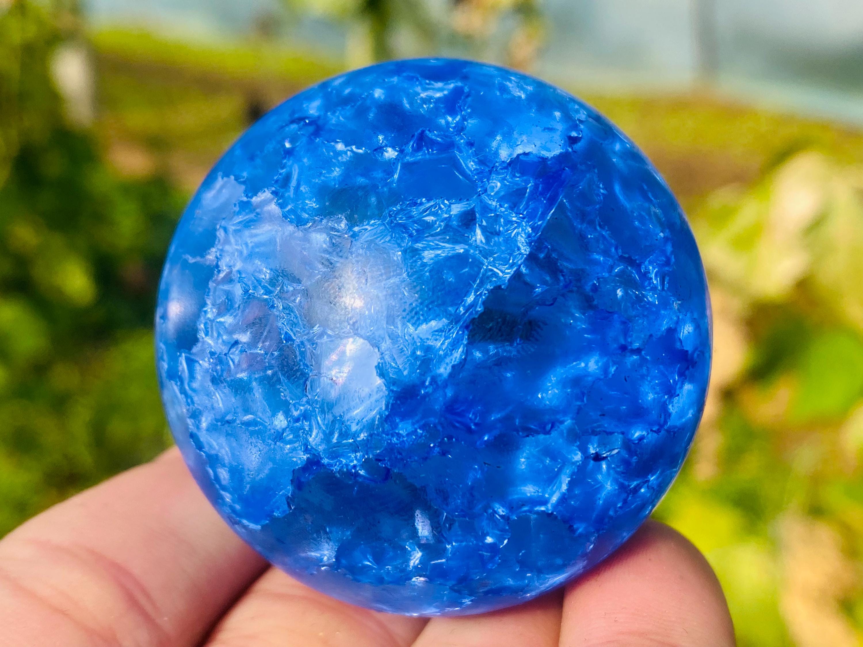 Esfera De Cuarzo Celestita Azul - Piedra Natural 40-45 Mm, Decoración Hogar, Colección, Regalo Espiritual