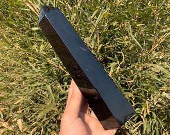 Natural Obsidian quartz,quartz crystal,hand carved,Crystal obelisk specimen,Wand Point healing,crystal tower,Home Decoration Crystal Gifts