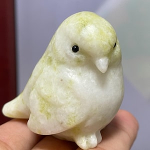 2.1&quot; Natural green jade quartz,quartz crystal,hand carved,Crystal bird specimen,Home Decoration 1pc