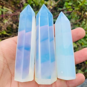 Opal quartz,quartz crystal,hand carved,Crystal obelisk specimen,Wand Point healing,crystal tower,Home Decoration Crystal Gifts