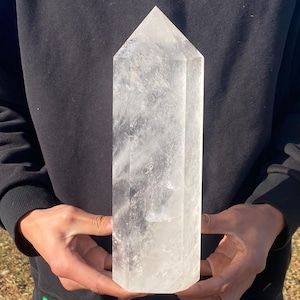 Natural Clear quartz,quartz crystal,hand carved,Crystal obelisk specimen,Wand Point healing,crystal tower,Home Decoration Crystal Gifts