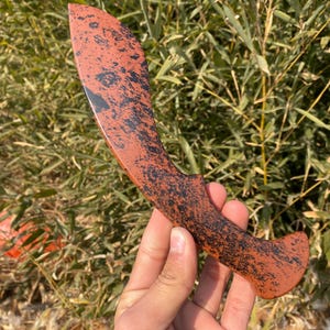9.6&quot; Natural red Obsidian quartz,quartz crystal,hand carved,red Obsidian knife specimen,Obsidian knife,Home Decoration Crystal Gifts