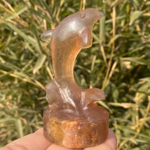 2.9&quot; Natural fluorite quartz,quartz crystal,hand carved,Crystal Dolphin specimen,fluorite crystal Dolphin,Home Decoration