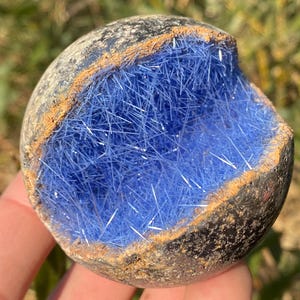 Magnetite Specimen,quartz crystal,hand carved,Crystal Sphere Cluster,Blue copper ore,Goethite,Home Decoration