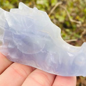 2.9&quot; Natural Fluorite quartz,quartz crystal,hand carved,Crystal Dragon specimen,Fluorite quartz Dragon skull,Home Decoration