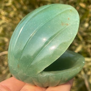 2.9&quot; Natural Aventurine quartz,quartz crystal,hand carved,Crystal shell specimen,Clear crystal shell,Home Decoration
