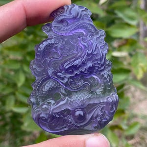 2.5&quot; Natural fluorite quartz,quartz crystal,hand carved,Crystal dragon specimen,fluorite quartz dragon,Home Decoration