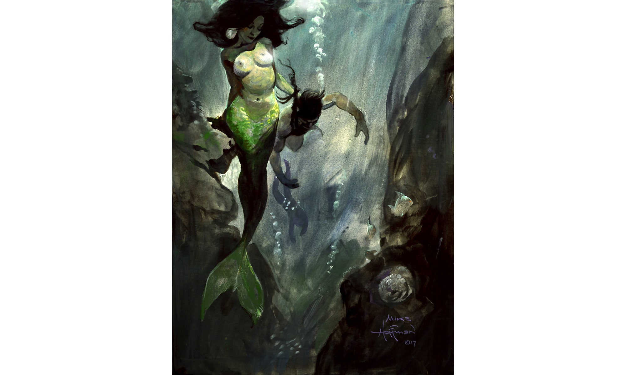 絵画　人魚 il_340x270.4246243723_qx1c.jpg