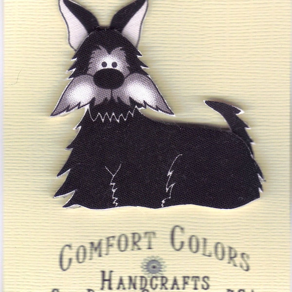 Whimsical Dogs, Schnauzer Fiber Brooch