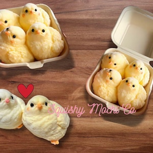 Squishy Chick Stress Reliever - Handmade with Food-Grade Silicone/taba squishy/kawaii squishy/gifts for everyone/stress relief toys