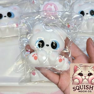 Toothless Dragon Squishy Plush - Cute Black & White Winged Night Fury, Soft Slow Rising Fidget Toy for Anxiety Relief White