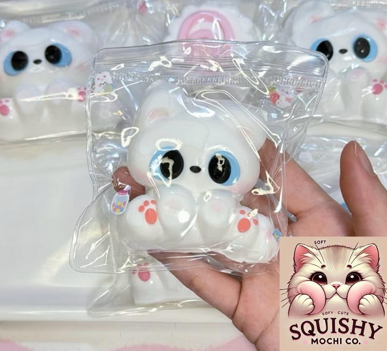 Toothless Dragon Squishy Plush - Cute Black & White Winged Night Fury, Soft Slow Rising Fidget Toy for Anxiety Relief White