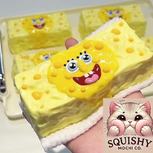 Schwamm Käse Finger Griff Spielzeug - Weiche Butter Textur, flauschiger Joghurt Ton Sensorisches Fidget | Squishy Stress Relief Langsam ansteigender Schaum Süßes ASMR Spielzeug